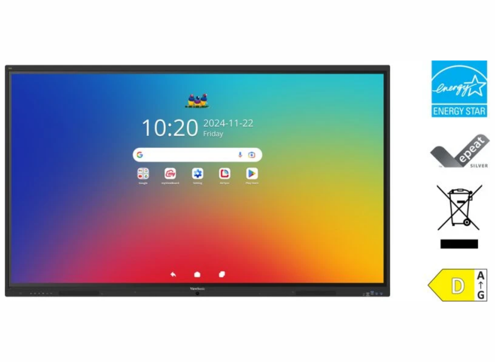 ViewSonic ViewBoard IFP8641-1-1C 86” 4K Ultra HD EDLA Certified Interactive Display Interactive Touchscreen Display ViewSonic