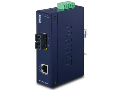 Planet 10/100Base-TX to 100Base-FX Industrial Media Converter - 15km | IFT-802TS15 Video Signal Converter Planet
