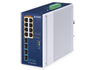 Planet Industrial 8-Port 10/100/1000T 802.3bt PoE + 4-Port 10G SFP+ Ethernet Switch | IGS-1000-8UP4X