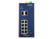 Planet Industrial 8-port 10/100/1000T 802.3at PoE + 2-port 1G/2.5G SFP Managed Switch Network Switch Planet