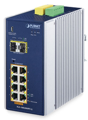 Planet Industrial 8-port 10/100/1000T 802.3at PoE + 2-port 1G/2.5G SFP Managed Switch | IGS-10020HPT Network Switch Planet
