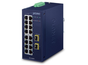 Planet Industrial 16-Port 10/100/1000T + 2-Port 1000X SFP Ethernet Switch | IGS-1820TF Network Switch Planet