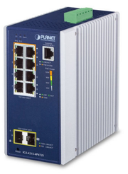 Planet Industrial 4-Port 10/100/1000T 802.3at PoE + 4-Port 10/100/1000T + 2-Port 100/1000X SFP Managed Switch | IGS-4215-4P4T2S Network Switch Planet