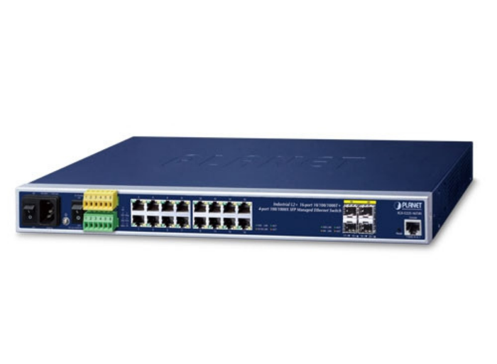 Planet Industrial L2+ 16-Port 10/100/1000T + 4-Port 100/1000X SFP Managed Ethernet Switch | IGS-5225-16T4S Network Switch Planet