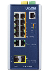 Planet IGS-5225-8P2T2S Industrial Managed Switch 8xPoE+ 2xRJ45 2x2.5G SFP Network Switch Planet