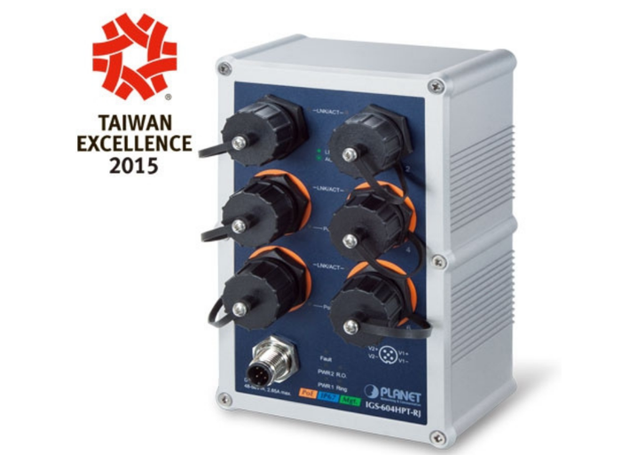 Planet Industrial IP67-rated 4-Port 10/100/1000T 802.3at PoE + 2-Port 10/100/1000T Managed Ethernet Switch | IGS-604HPT-RJ Network Switch Planet