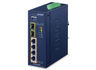 Planet Industrial 4-Port 10/100/1000T 802.3at PoE + 2-Port 100/1000/2500X SFP Ethernet Switch | IGS-624HPT