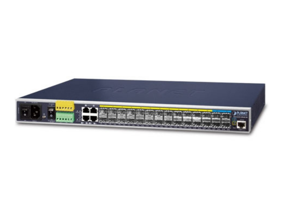 Planet Industrial L3 14-Port 100/1G SFP with 4 Shared TP + 10-Port 1G/2.5G SFP + 4-Port 10G SFP+ Managed Ethernet Switch Network Switches Planet