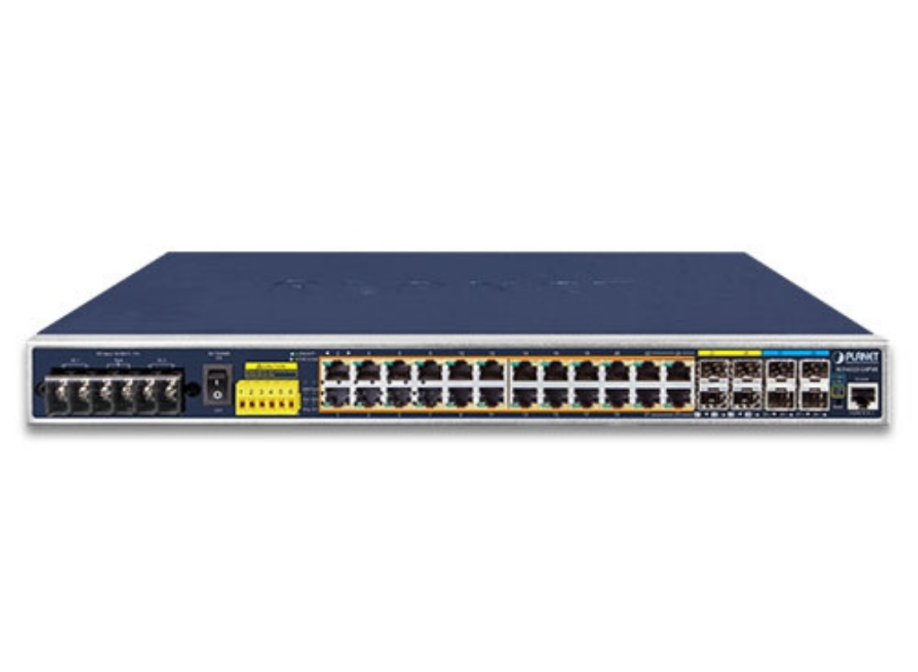 Planet Industrial 24-Port PoE+ L3 Managed Switch with 4×10G SFP+ Uplink | IGS-6325-24P4X Network Switch Planet