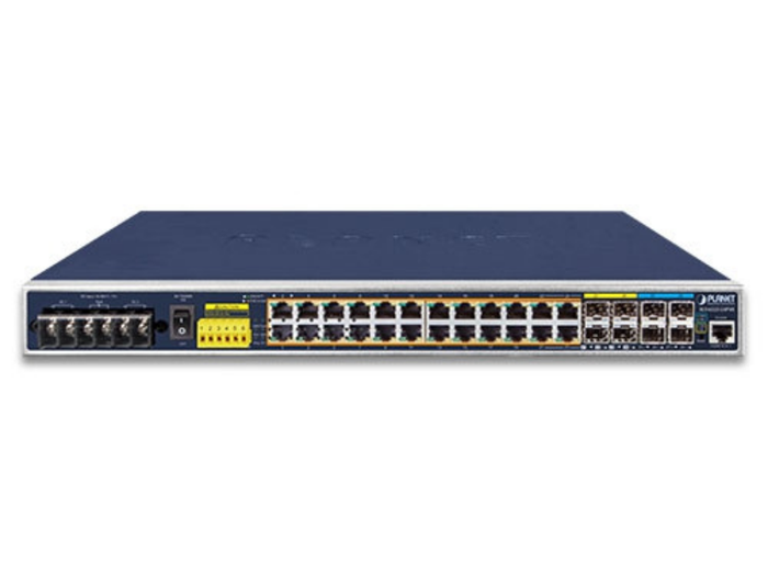 Planet Industrial 24-Port PoE+ L3 Managed Switch with 4×10G SFP+ Uplink | IGS-6325-24P4X Network Switch Planet