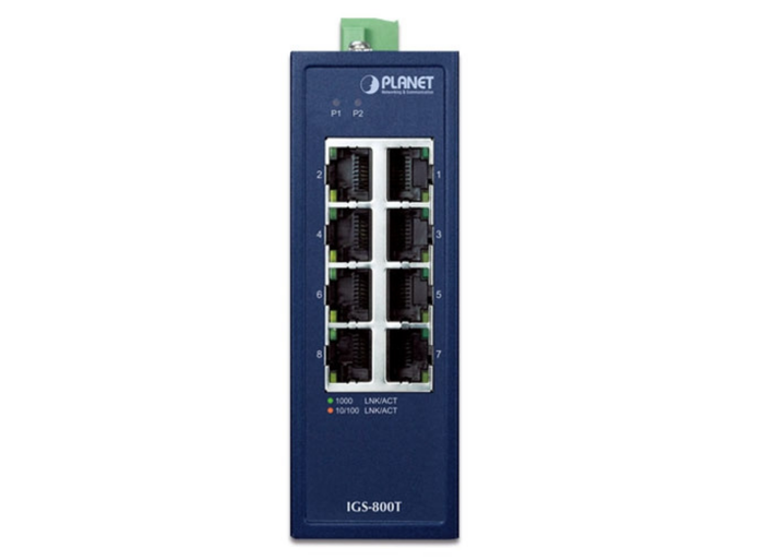 Planet Compact Industrial 8-Port 10/100/1000T Gigabit Ethernet Switch Network Switch Planet