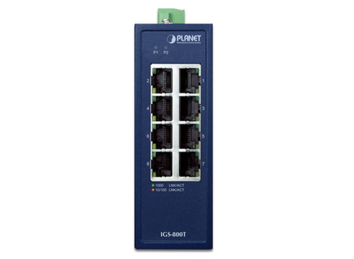 Planet Compact Industrial 8-Port 10/100/1000T Gigabit Ethernet Switch Planet Network Switches Planet