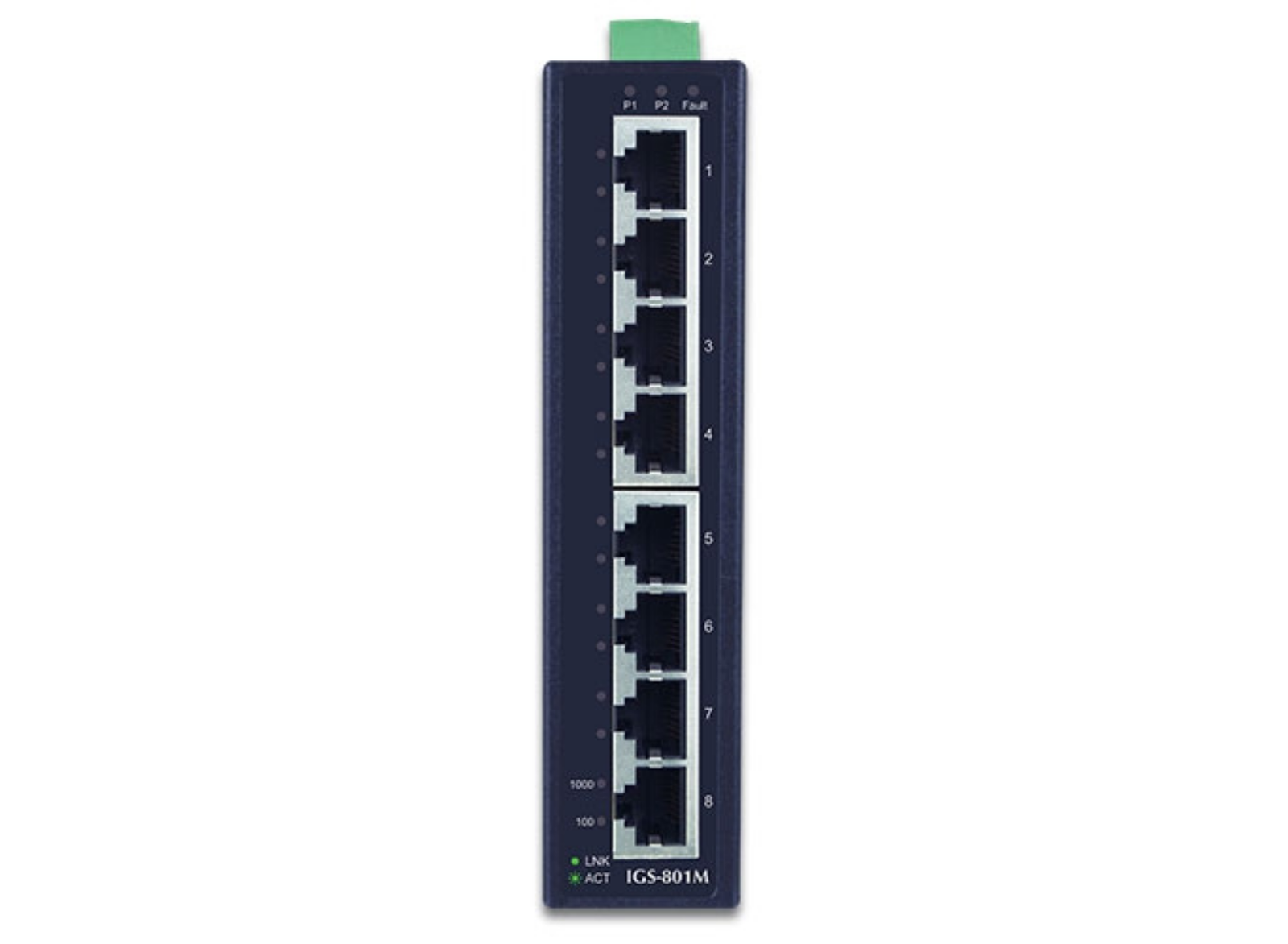 Planet 8-Port 10/100/1000Mbps Managed Industrial Ethernet Switch | IGS-801M Network Switch Planet