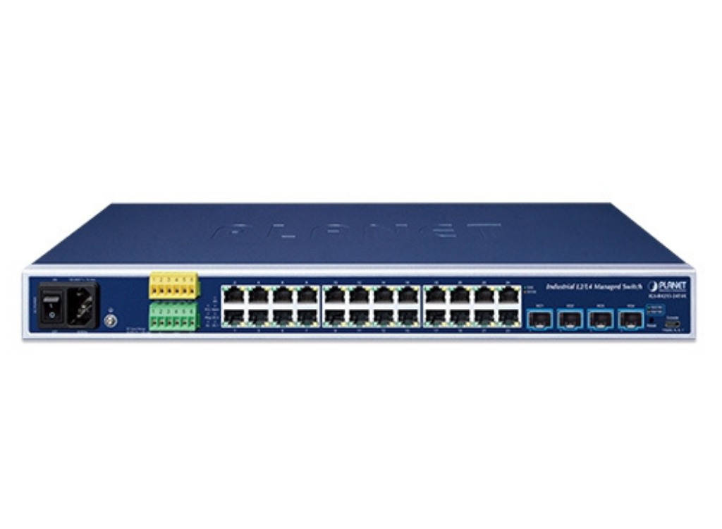 Planet Industrial L2+ 24-Port 10/100/1000T + 4-Port 10G SFP+ Managed Ethernet Switch | IGS-R4215-24T4X Network Switch Planet