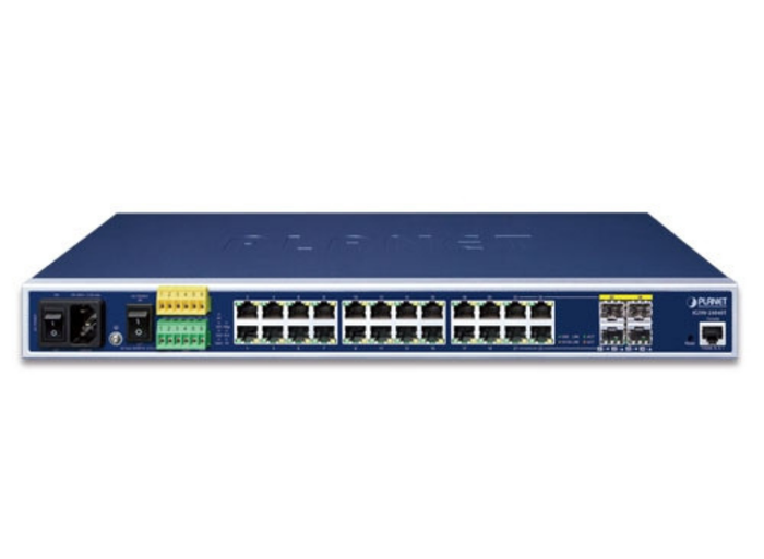 Planet Industrial L2+ 20-Port 10/100/1000T + 4-Port TP/SFP Combo Managed Ethernet Switch | IGSW-24040T Network Switch Planet