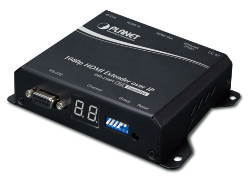 Planet High Definition HDMI Extender Transmitter over IP with PoE | IHD-210PT AV Extender Planet