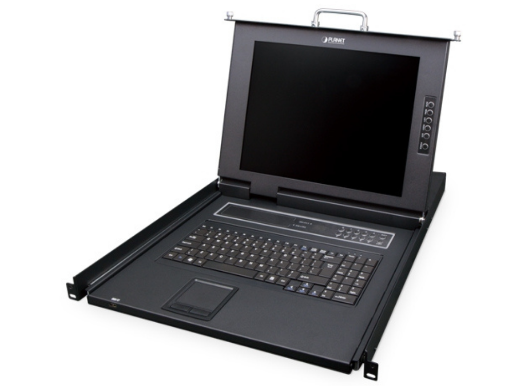 Planet 17" 8-Port Combo VGA LCD IP KVM Switch | IKVM-210-08M Switches Planet