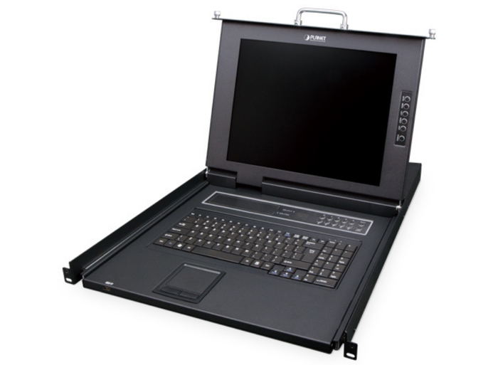Planet 17" 8-Port Combo VGA LCD IP KVM Switch | IKVM-210-08M Switches Planet