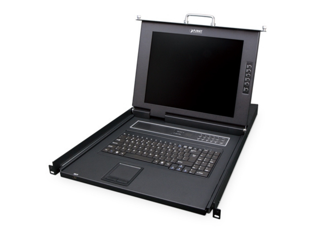 Planet 17" 16-Port Combo VGA LCD IP KVM Switch | IKVM-210-16M Switches Planet