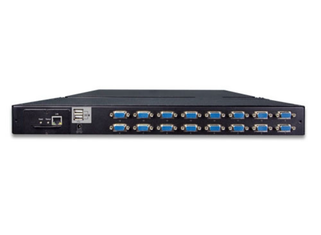 Planet 17" 16-Port Combo VGA LCD IP KVM Switch | IKVM-210-16M Switches Planet