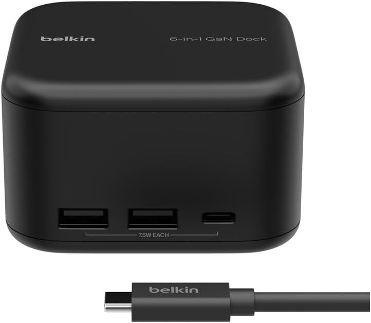 Belkin Connect USB-C 6-in-1 Core GaN Dock 130W | INC018VFBK