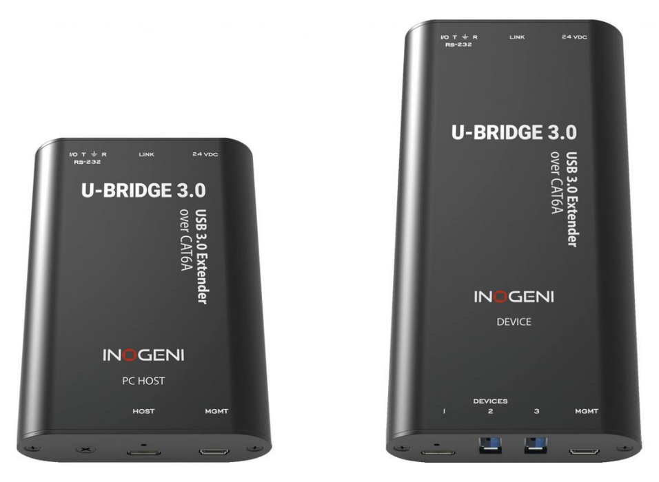 INOGENI U-BRIDGE-3 Long-Range USB 3.0 Extender for Cameras & Devices over CAT6A (100m) Inogeni Extender Inogeni