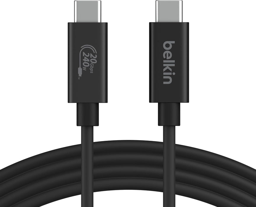 Belkin USB Cable 2 m USB4 Gen 2x2 USB C Black | INZ004BT2MBK