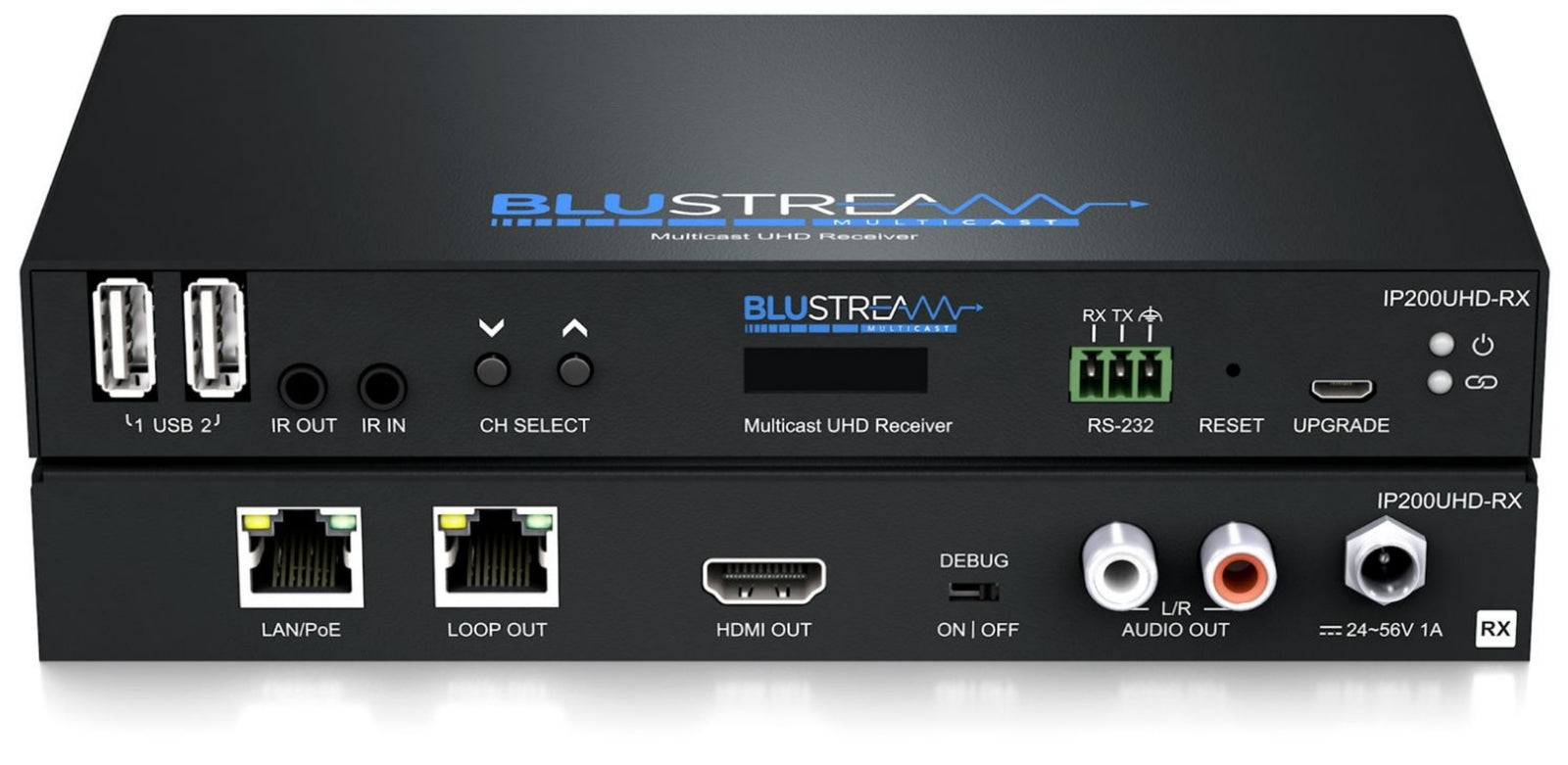 BluStream IP Multicast 4K UHD Video Receiver Over 1GB Network | IP200UHD-RX AV Receiver BluStream