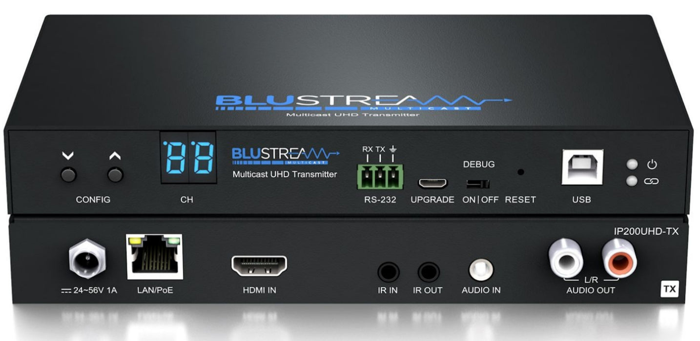 BluStream IP Multicast 4K UHD Video Transmitter Over 1GB Network | IP200UHD-TX