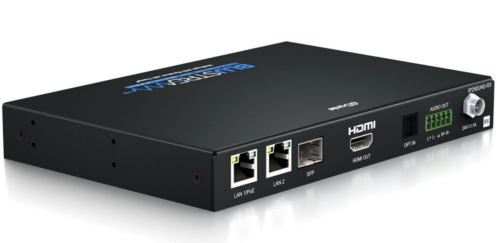 BluStream IP Multicast 4K UHD Video Receiver Over 1GB Network | IP250UHD-RX AV Extender BluStream