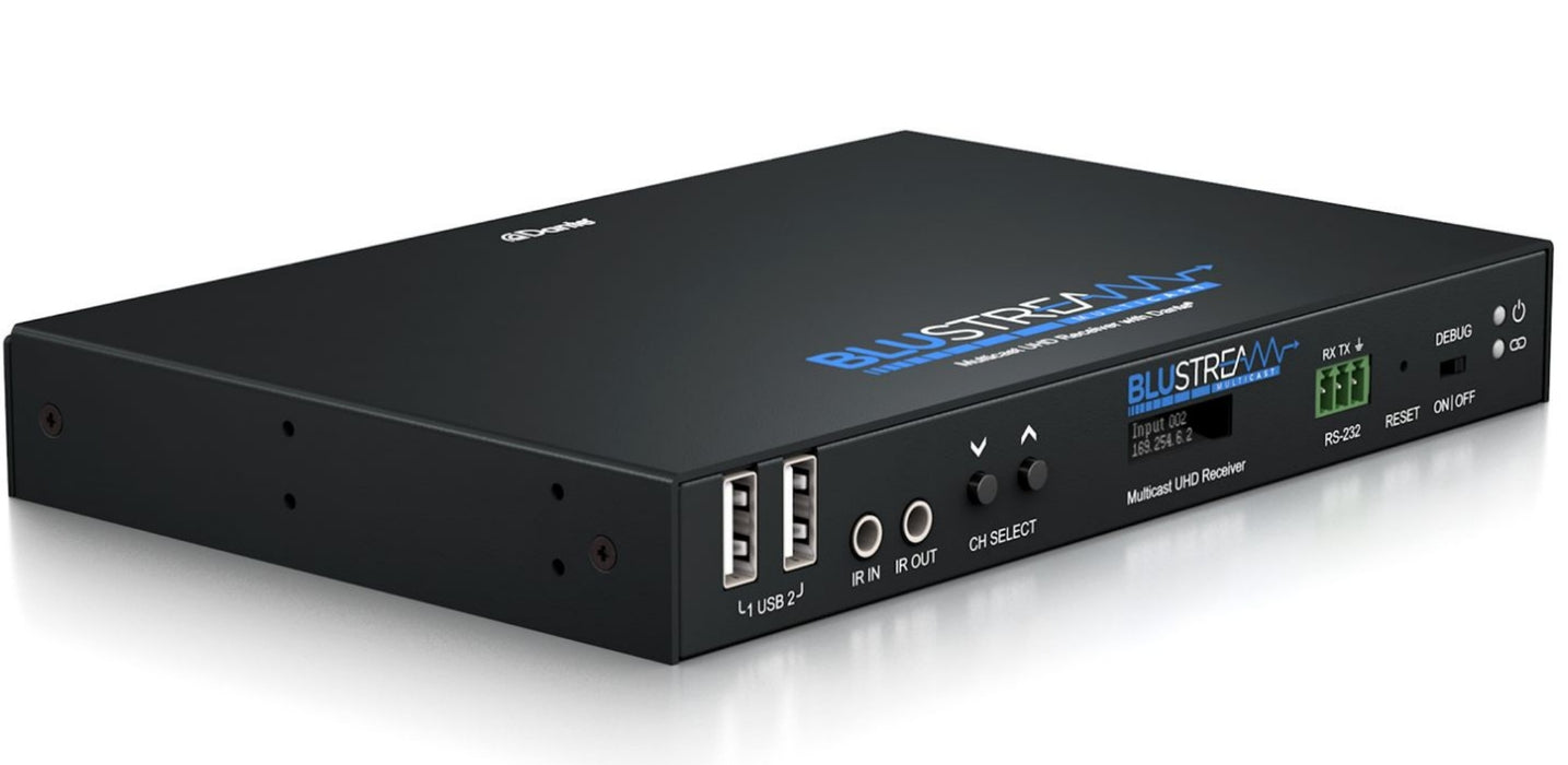 BluStream IP Multicast 4K UHD Video Receiver Over 1GB Network | IP250UHD-RX