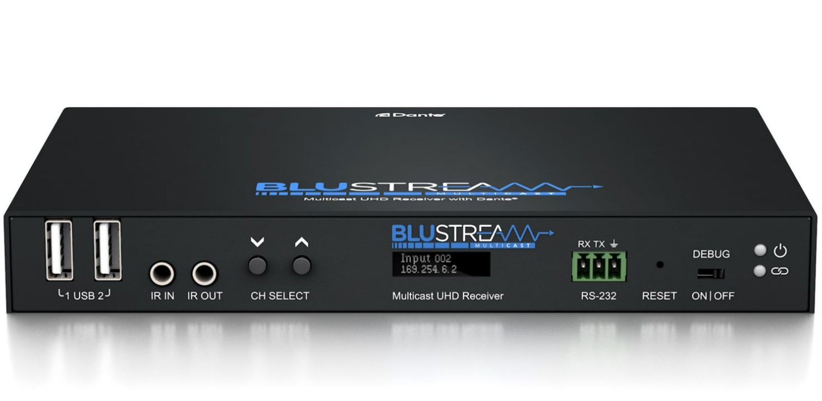 BluStream IP Multicast 4K UHD Video Receiver Over 1GB Network | IP250UHD-RX AV Extender BluStream