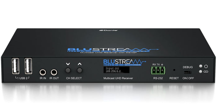 BluStream IP Multicast 4K UHD Video Receiver Over 1GB Network | IP250UHD-RX AV Extender BluStream