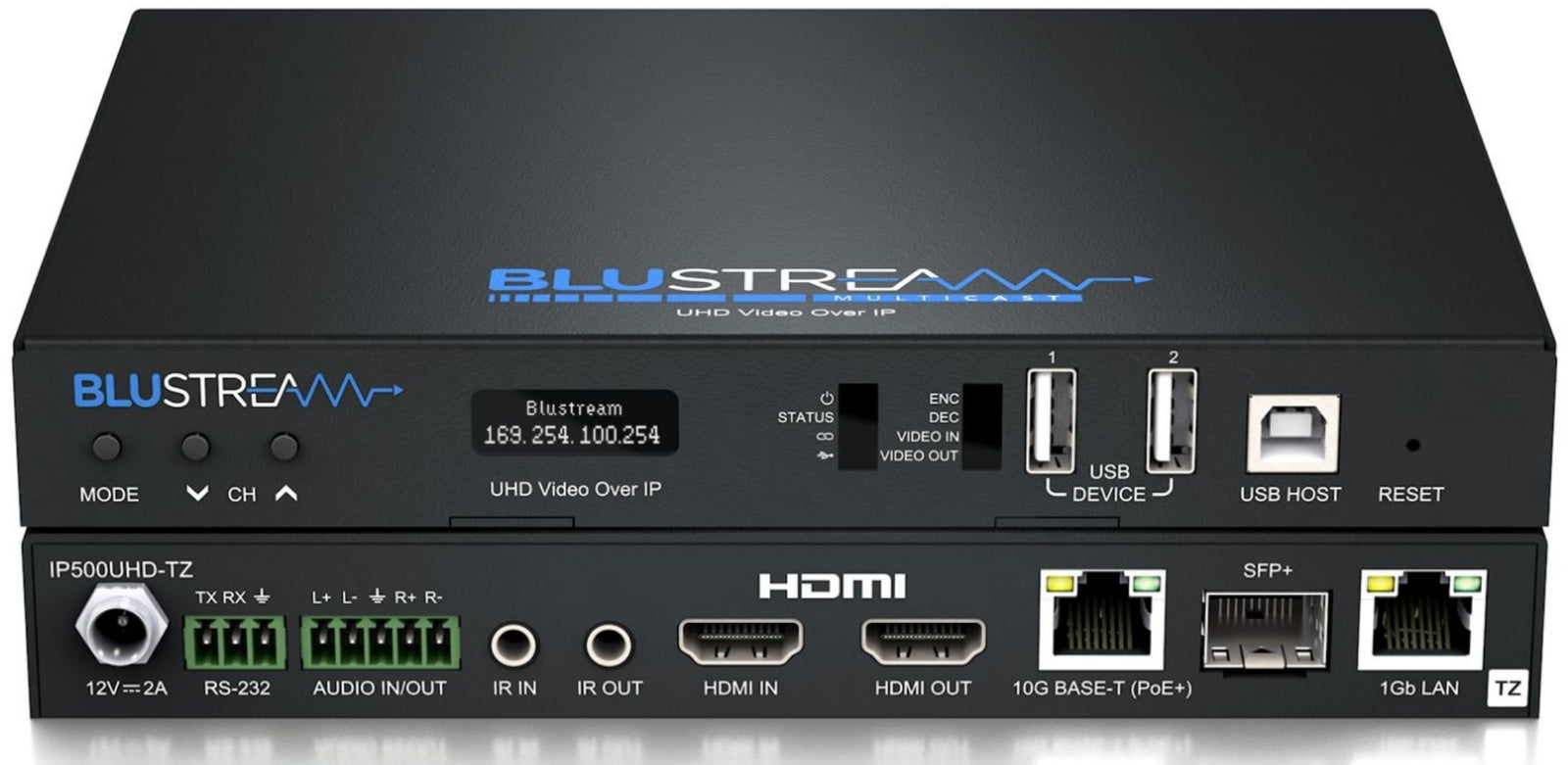 BluStream SDVoE IP Multicast UHD Video Transmitter Over 10GB Network | IP500UHD-TZ AV Extender BluStream