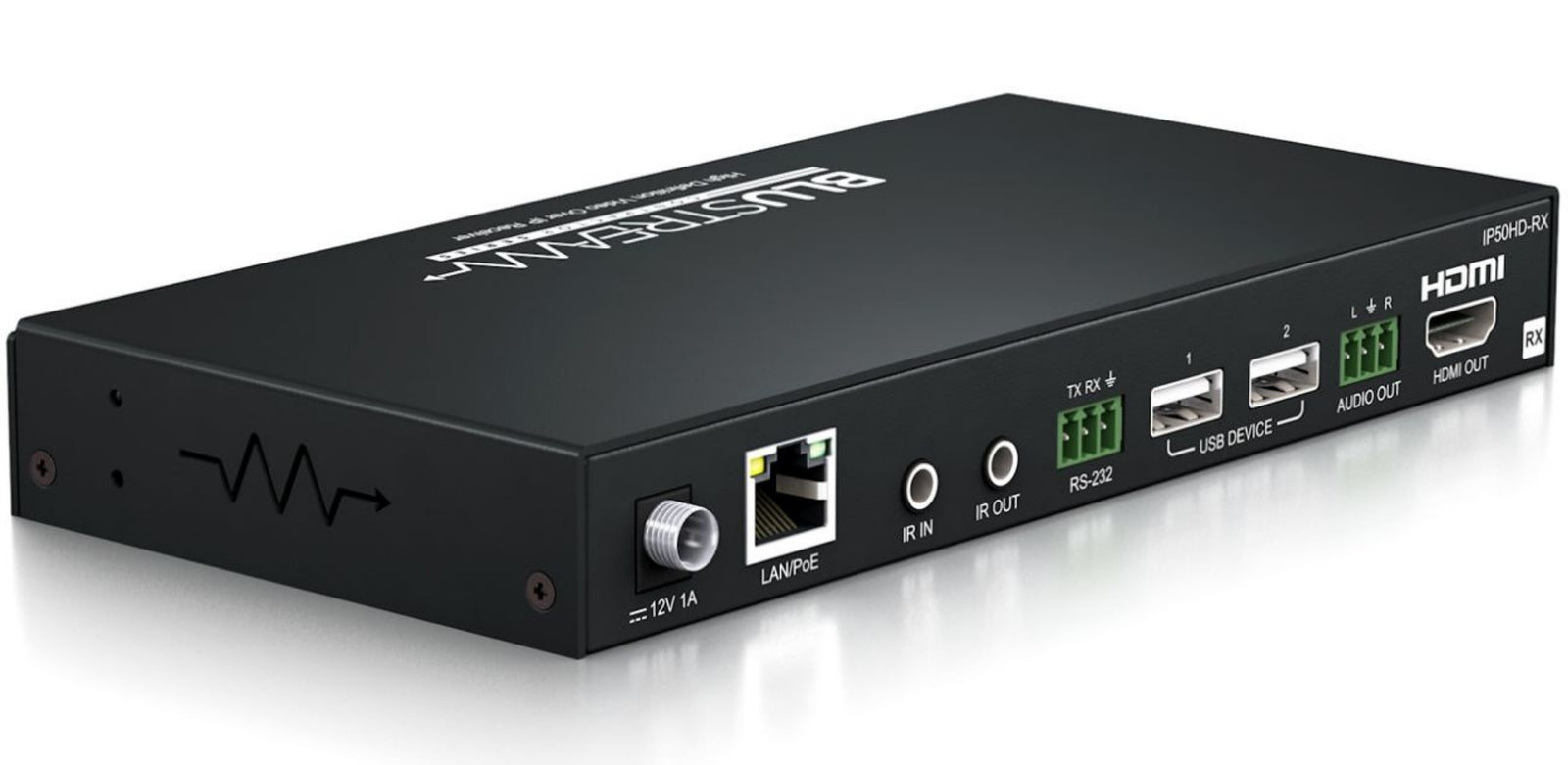 BluStream IP Multicast 1080p Video Receiver Over Via 100Mbps Network | IP50HD-RX AV Receiver BluStream