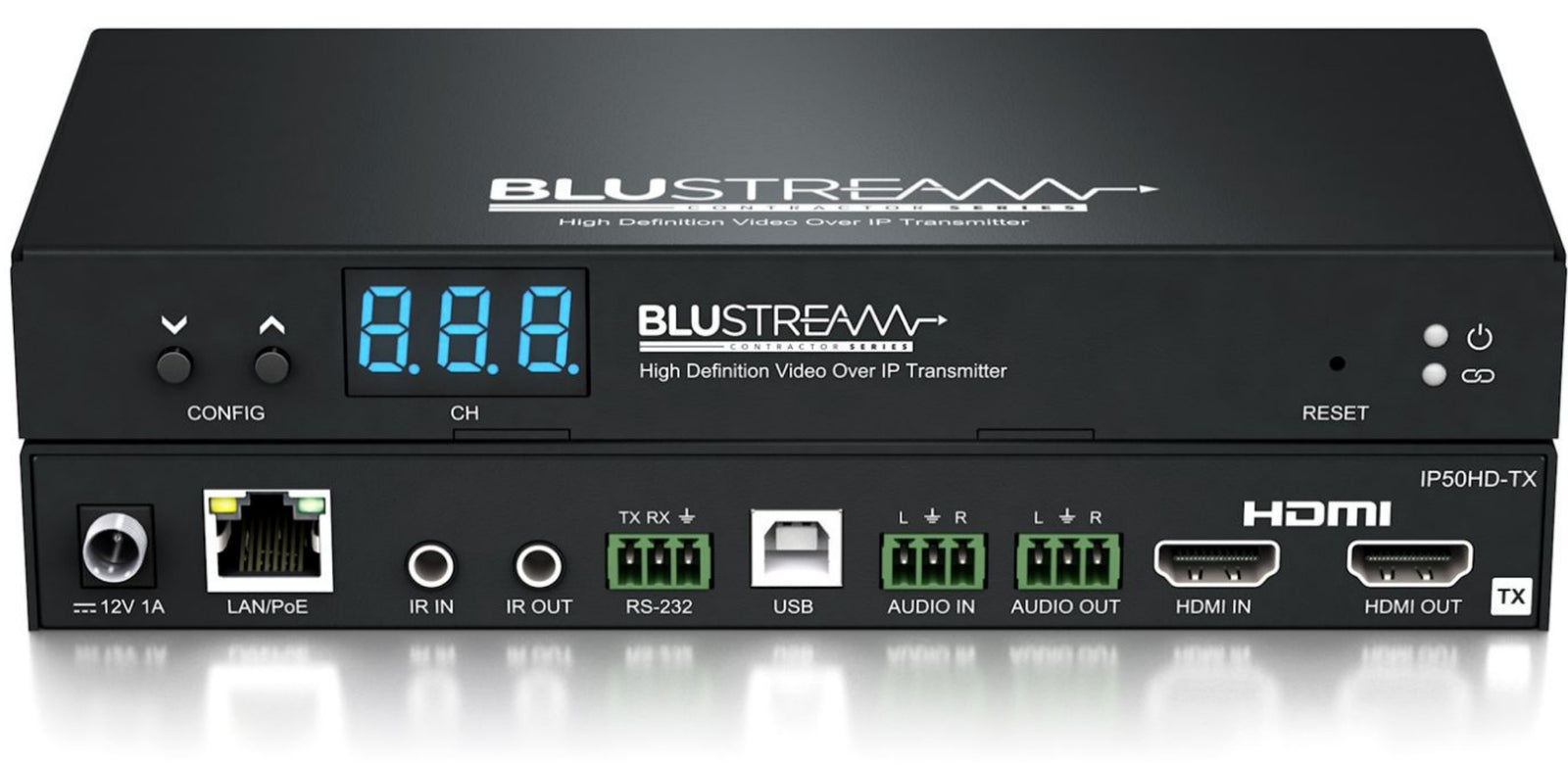 BluStream IP Multicast 1080p Video Transmitter Over 100Mbps Network | IP50HD-TX AV Receiver BluStream