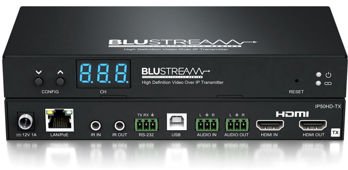 BluStream IP Multicast 1080p Video Transmitter Over 100Mbps Network | IP50HD-TX AV Receiver BluStream