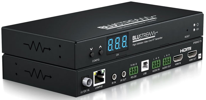 BluStream IP Multicast 1080p Video Transmitter Over 100Mbps Network | IP50HD-TX AV Receiver BluStream