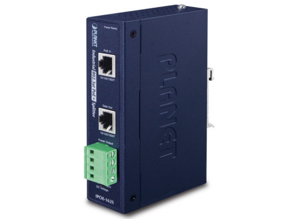 Planet IPOE-162S Industrial IEEE 802.3at Gigabit High Power over Ethernet Splitter Planet Network Splitters Planet