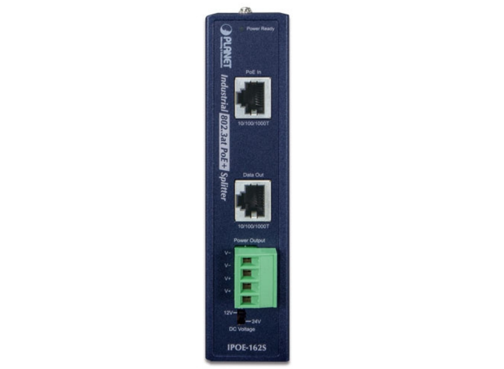 Planet IPOE-162S Industrial IEEE 802.3at Gigabit High Power over Ethernet Splitter Network Splitter Planet