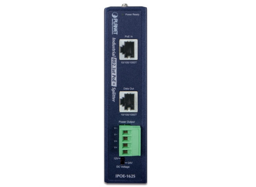 Planet IPOE-162S Industrial IEEE 802.3at Gigabit High Power over Ethernet Splitter Planet Network Splitters Planet