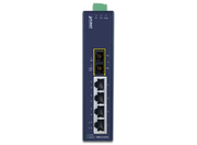 Planet 4-Port 10/100Base-TX + 1-Port 100Base-FX Industrial Fast Ethernet Switch | ISW-511 Network Switch Planet