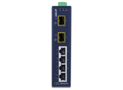 Planet 4-Port 10/100Base-TX + 2-Port 100Base-FX SFP Industrial Ethernet Switch with Wide Operating Temperature Network Switch Planet