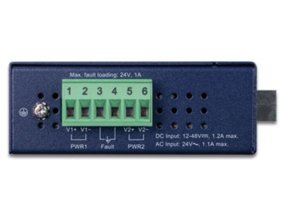 Planet 4-Port 10/100Base-TX + 2-Port 100Base-FX Industrial Ethernet Switch with Wide Operating Temperature (-40~75 degrees C) Planet Network Switches Planet