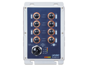 Planet Industrial IP67 8-Port 10/100TX M12 802.3at PoE+ Switch | ISW-808PT-M12 Network Switch Planet