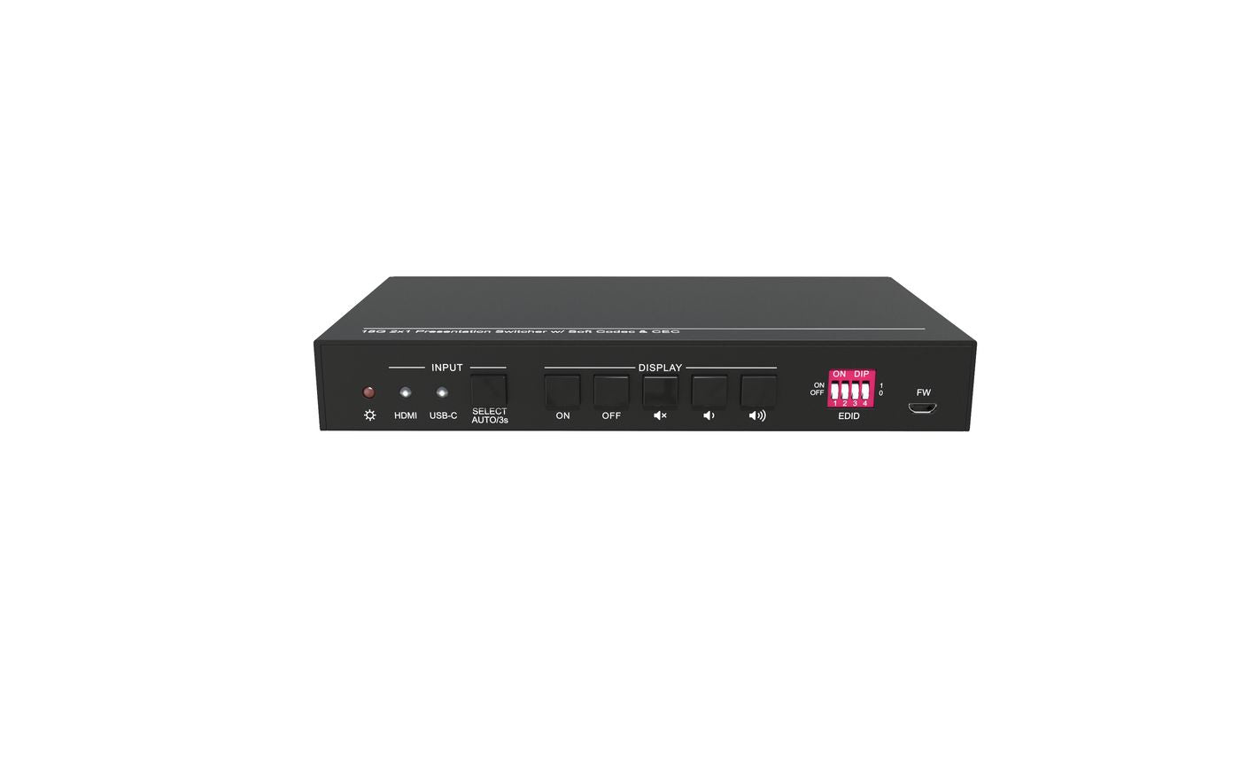Vivolik 4K 2x1 Meeting Room HUB + Switcher | VLHUB121-MME Video Switch Vivolink