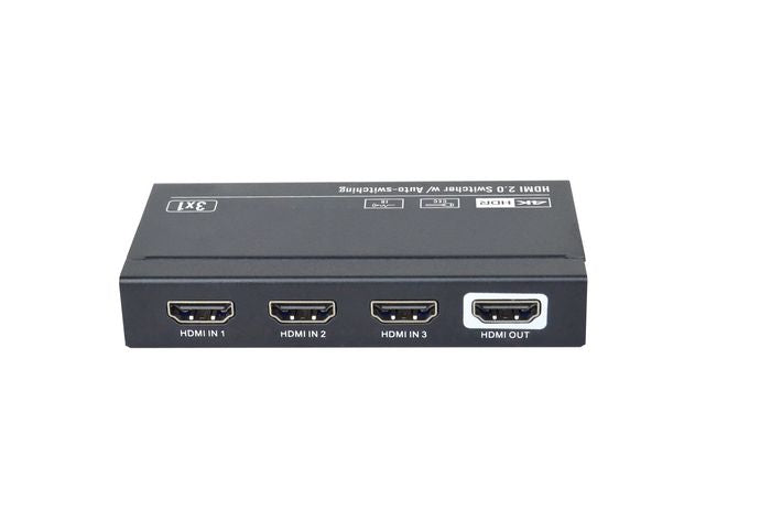 Vivolink HDMI Switcher 3x1 4K@60Hz | VLSW131 Video Switch Vivolink