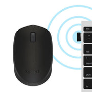 Logitech USB 1AA Battery Black Wireless Mouse | 910-004798 Keyboard & Mouse Logitech