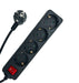 MicroConnect 5m 4-Way Schuko Power Strip, Black | MC-GRU0045BS MicroConnect Power Strip MicroConnect