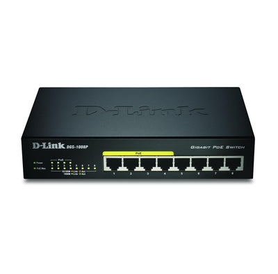 D-Link 8-Port Gigabit Ethernet PoE Switch | DGS-1008P/E Switches D-Link